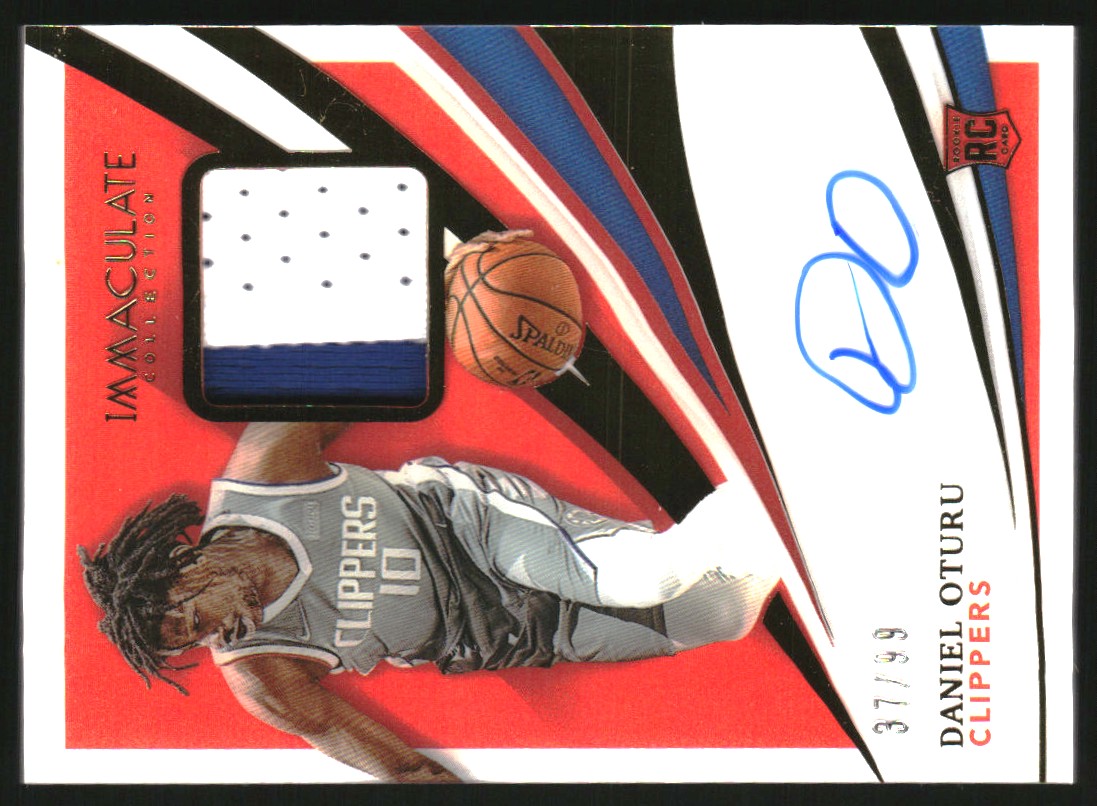 2020-21 Immaculate Collection #130 Daniel Oturu JSY AU RC