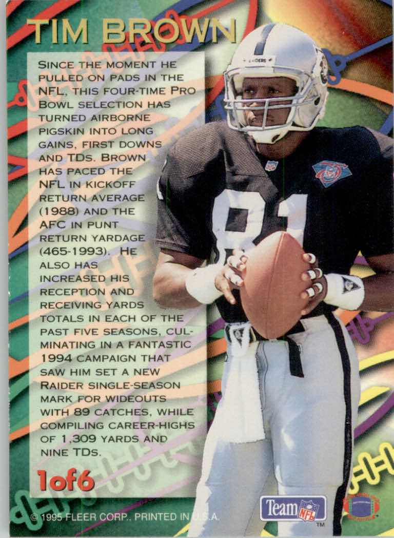 1995 Fleer Football "Insert" Cards