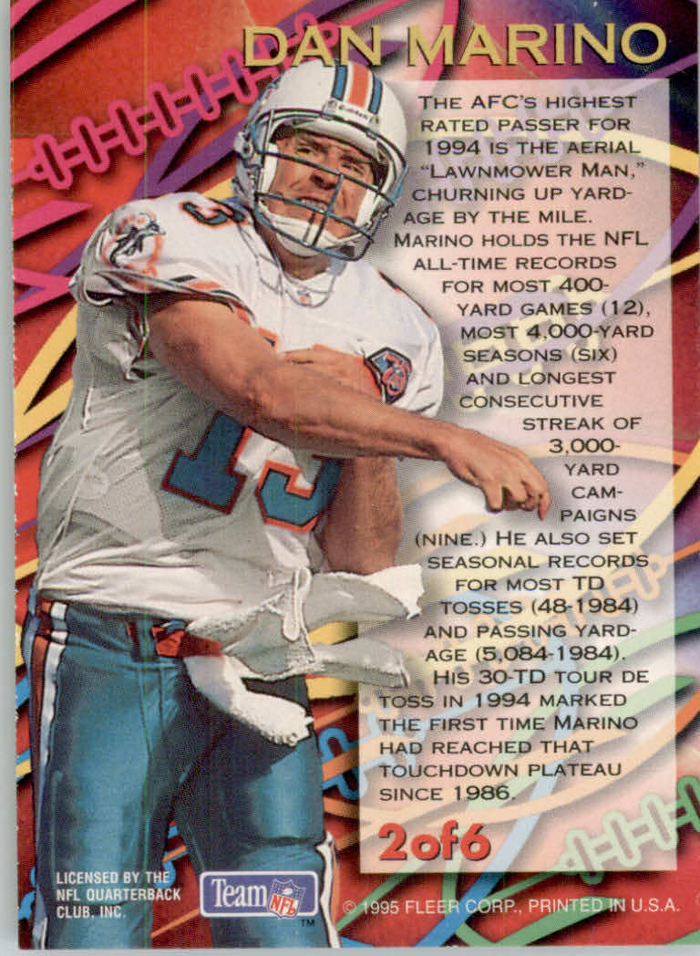 1995 Fleer Football "Insert" Cards