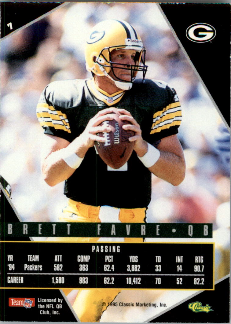 1995 Images Live #7 Brett Favre back image