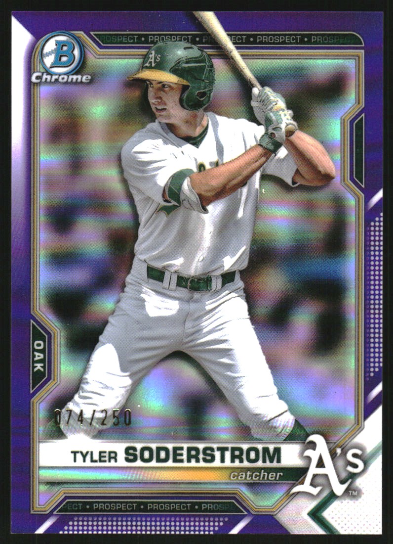 2021 Bowman Chrome Draft Purple Refractors #BDC15 Tyler Soderstrom
