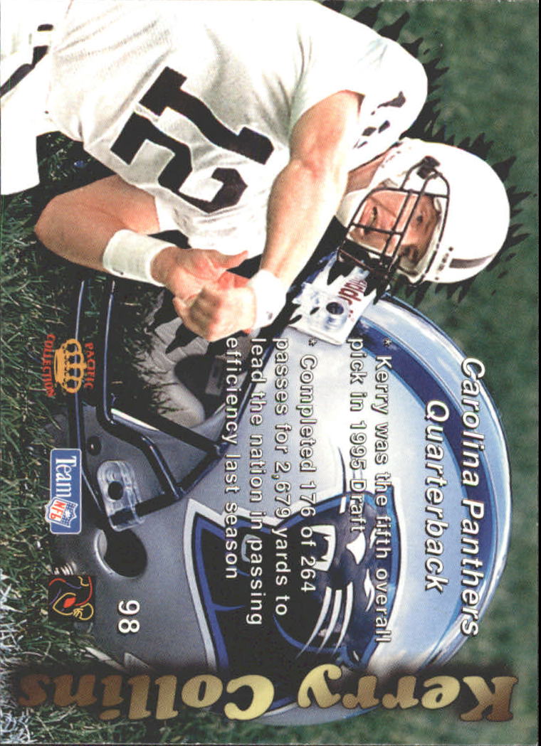 1995 Pacific Prisms Gold #98 Kerry Collins back image