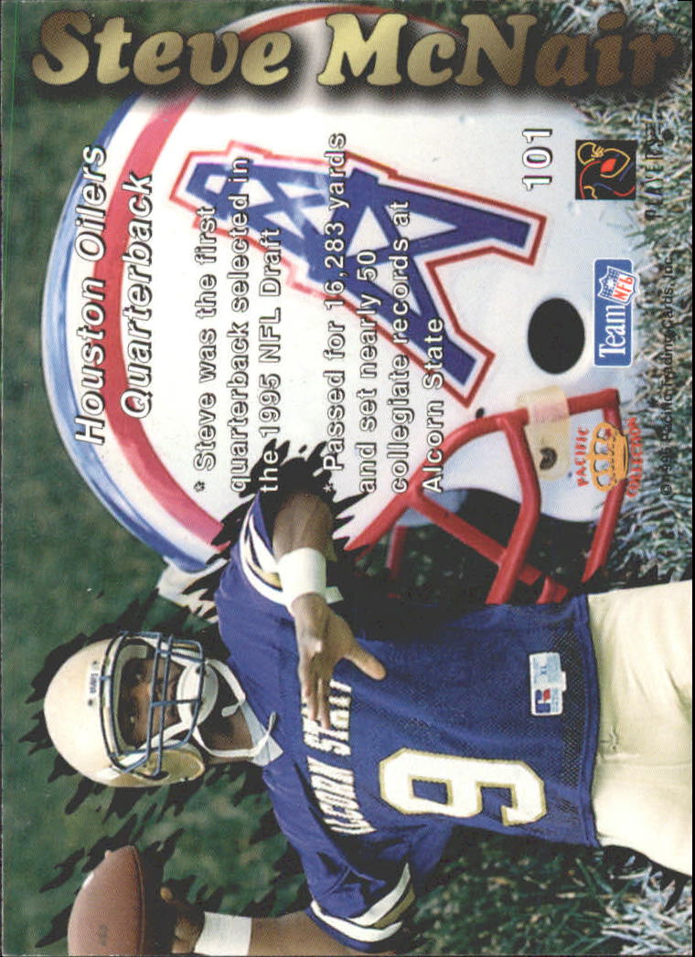 1995 Pacific Prisms Gold #101 Steve McNair back image