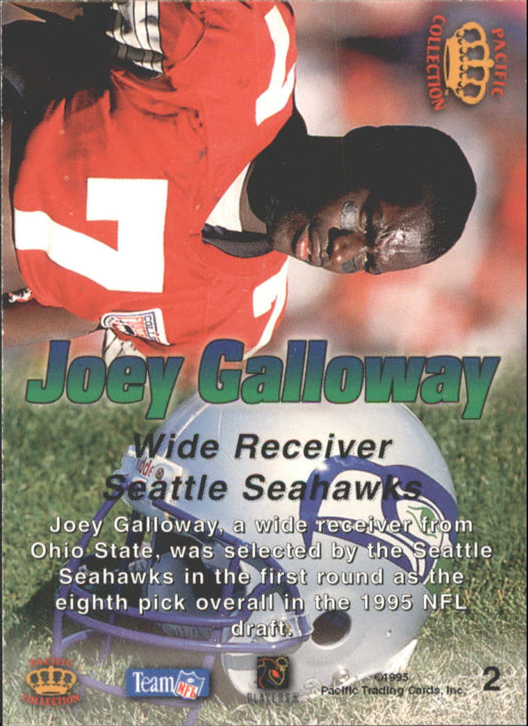 1995 Pacific Prisms Red Hot Rookies #2 Joey Galloway back image