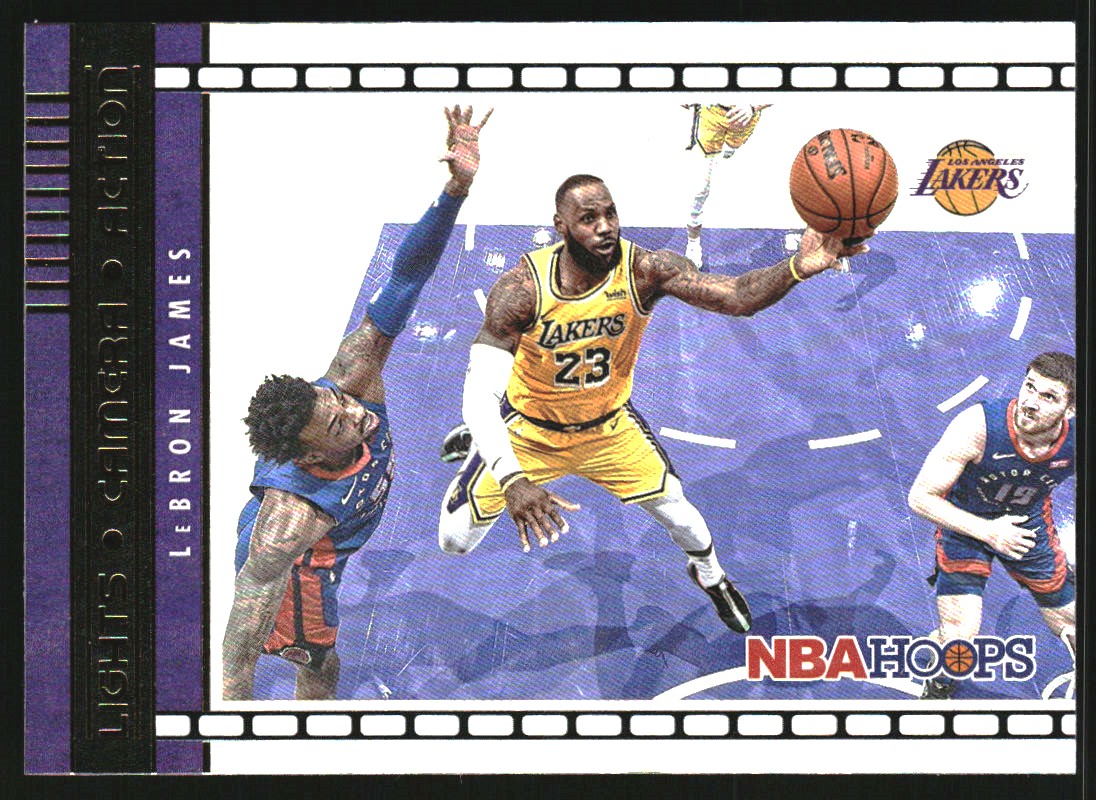 202122 Hoops Lights Camera Action Holo 28 LeBron James NMMT