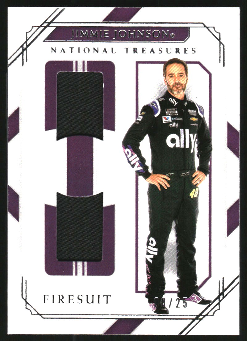 2021 Panini National Treasures Dual Race Used Firesuits #7 Jimmie Johnson/25