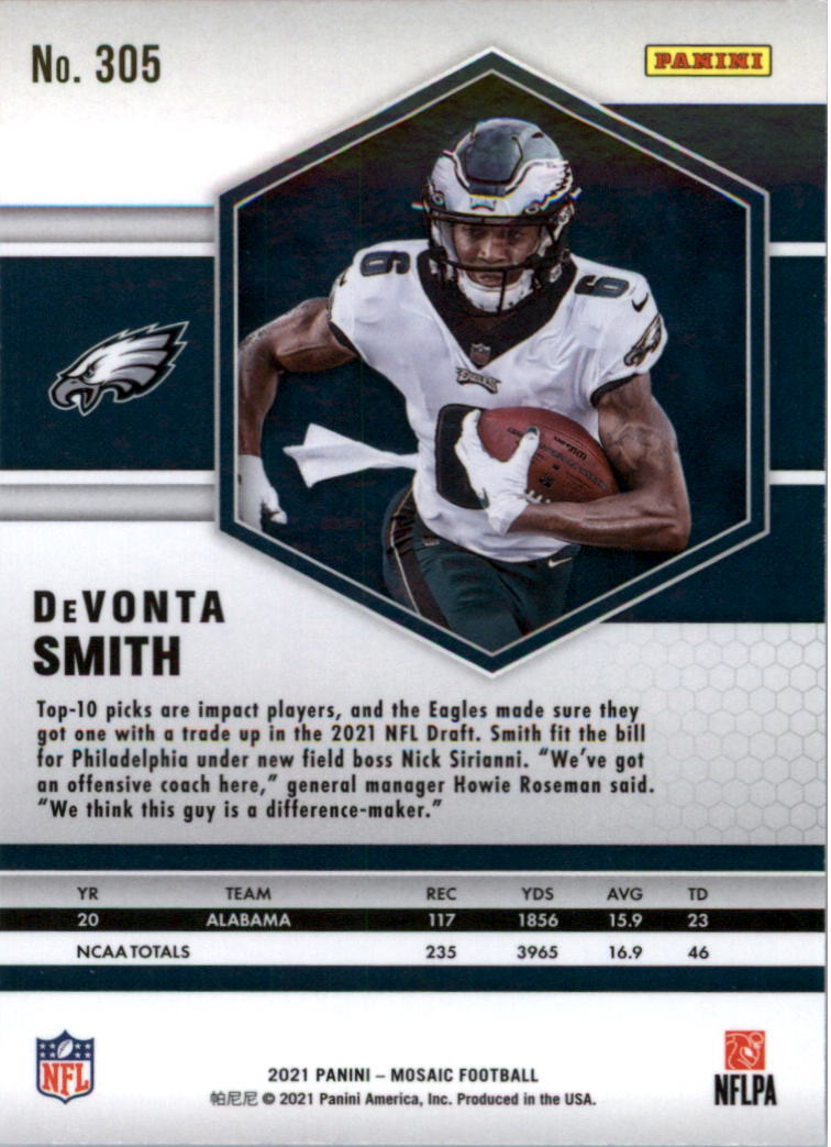 2021 Panini Mosaic Football Card Pick (Base) 254-400