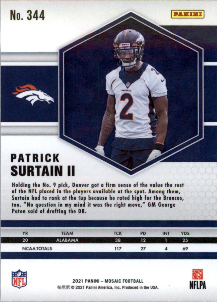 2021 Panini Mosaic Football Card Pick (Base) 254-400