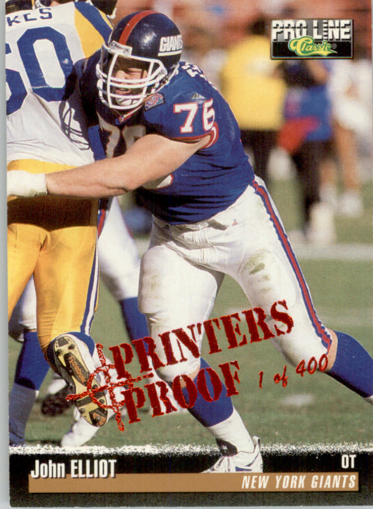 1995 Pro Line Football "Printer's Proofs" Parallel Cards - Picture 32 of 105