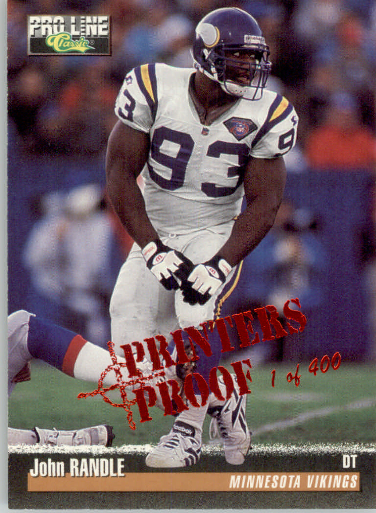 1995 Pro Line Football "Printer's Proofs" Parallel Cards - Picture 56 of 105