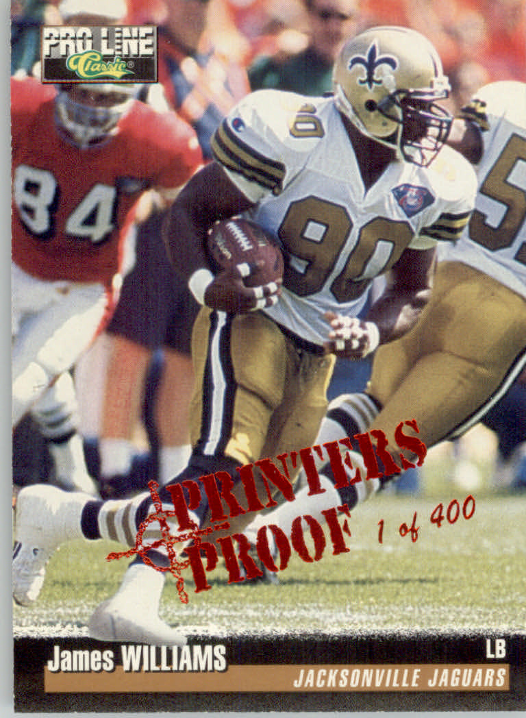 1995 Pro Line Football "Printer's Proofs" Parallel Cards - Picture 60 of 105