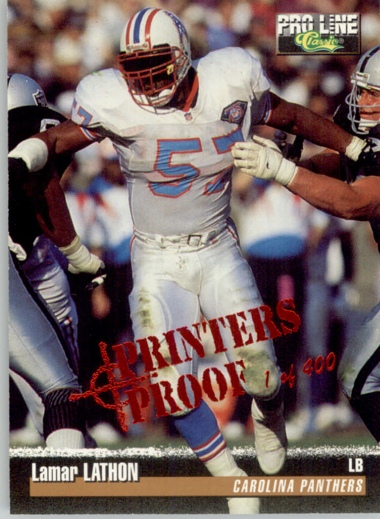 1995 Pro Line Football "Printer's Proofs" Parallel Cards - Picture 68 of 105