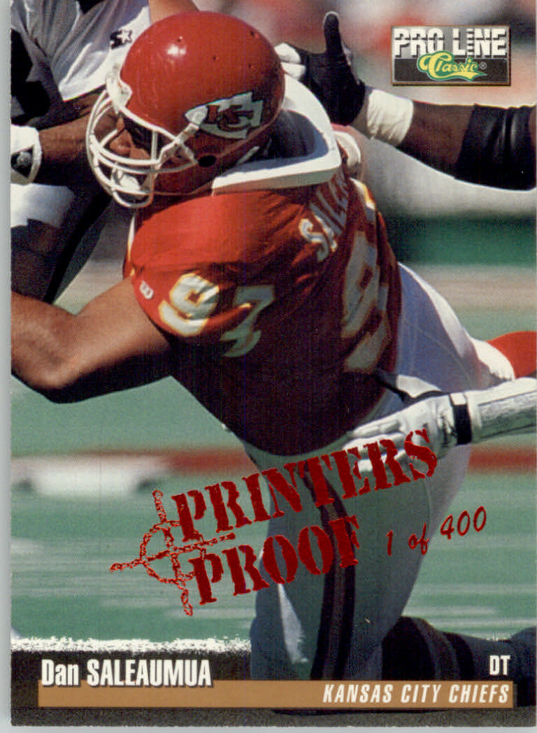 1995 Pro Line Football "Printer's Proofs" Parallel Cards - Picture 70 of 105