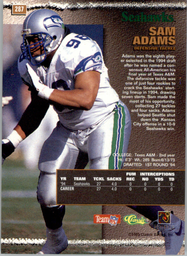 1995 Pro Line Football "Printer's Proofs" Parallel Cards - Picture 73 of 105