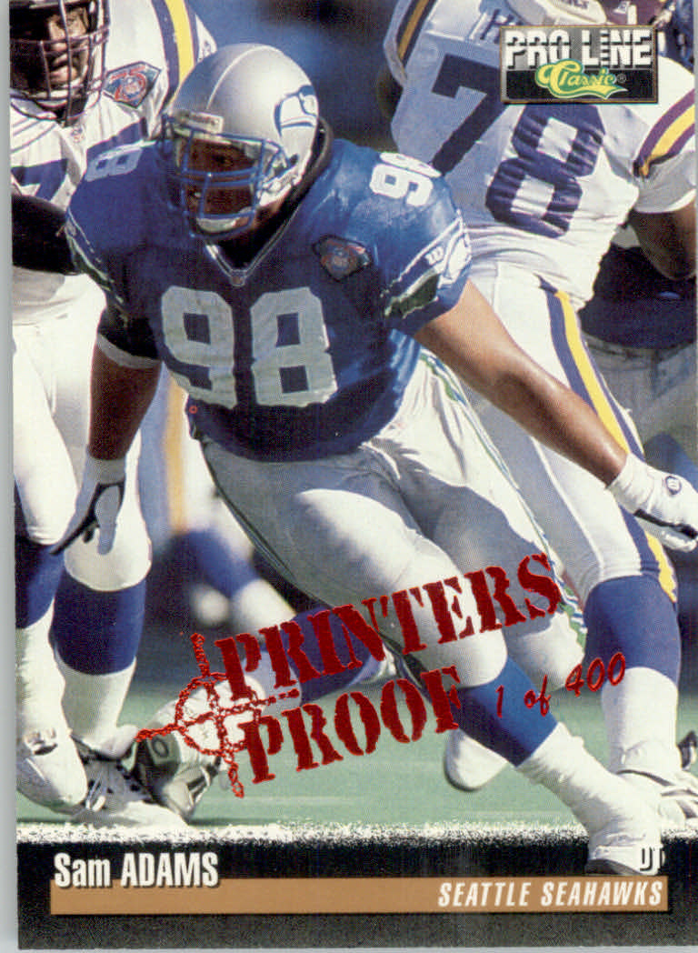 1995 Pro Line Football "Printer's Proofs" Parallel Cards - Picture 72 of 105