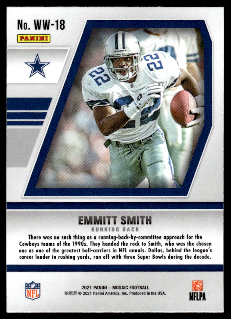 2021 Panini Mosaic Will to Win #18 Emmitt Smith