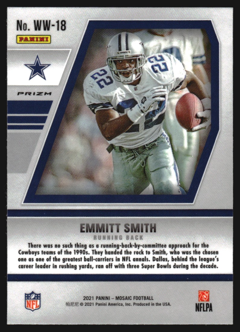 2021 Panini Mosaic Will to Win Mosaic #18 Emmitt Smith