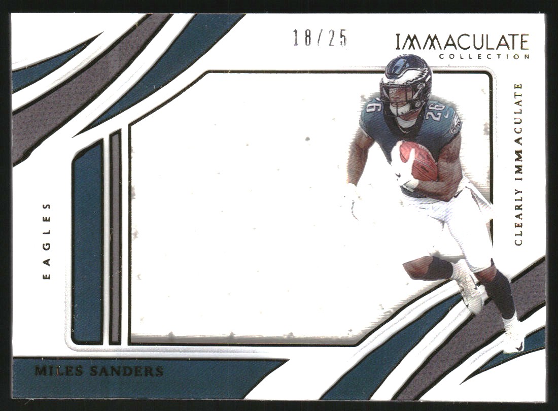 2021 Immaculate Collection Clearly Immaculate Jerseys #30 Miles Sanders