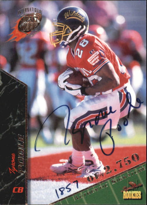 1995 Signature Rookies Autographs International #58 Tyrone Poole