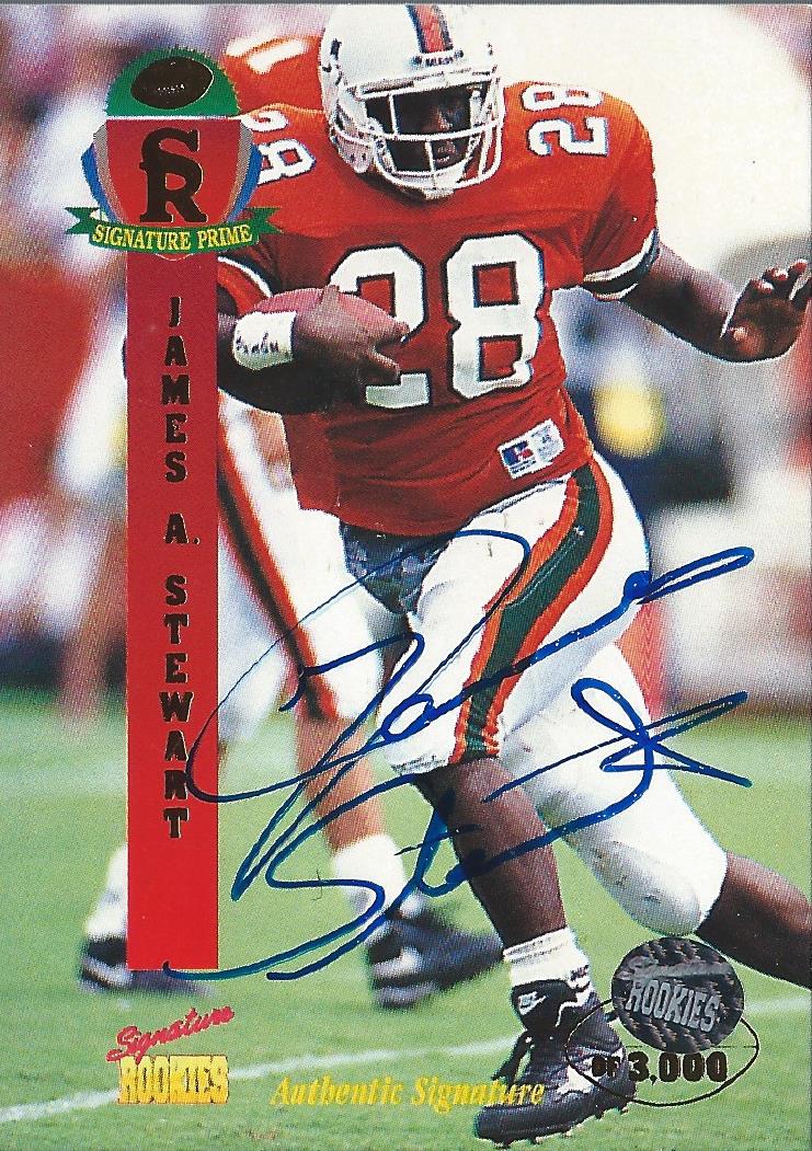 1995 Signature Rookies Signature Prime Autographs #41 James A. Stewart