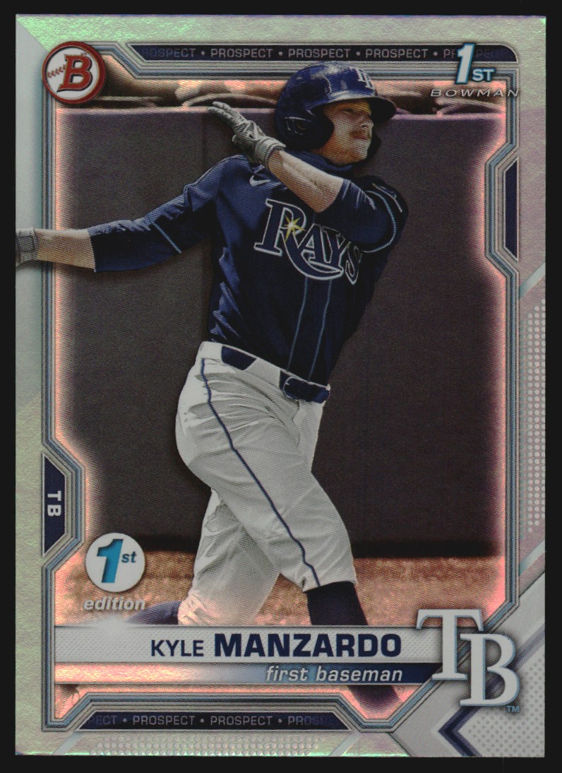 2021 Bowman Draft 1st Edition Sky Blue Foil #BD191 Kyle Manzardo
