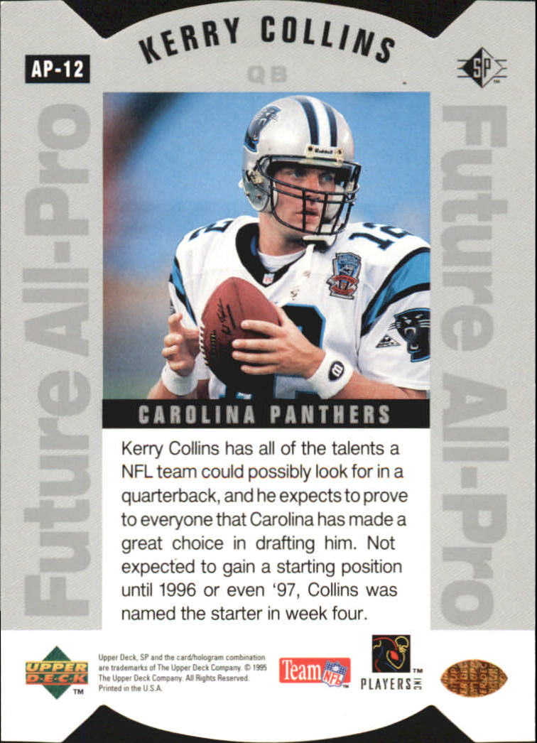 1995 SP All-Pros #12 Kerry Collins back image
