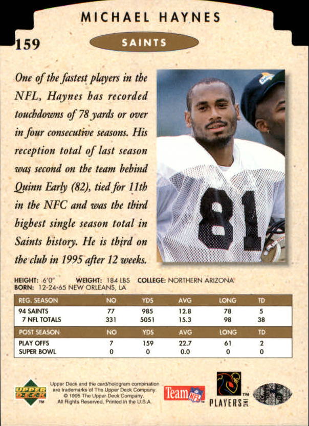 1995 SP Championship Die Cuts #159 Michael Haynes