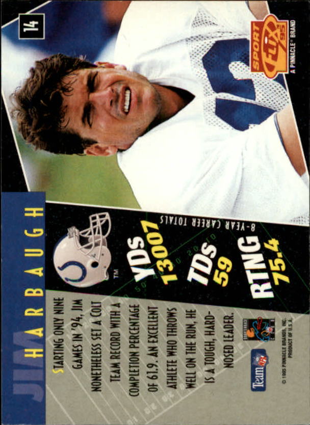 1995 Sportflix Artist's Proofs #14 Jim Harbaugh back image