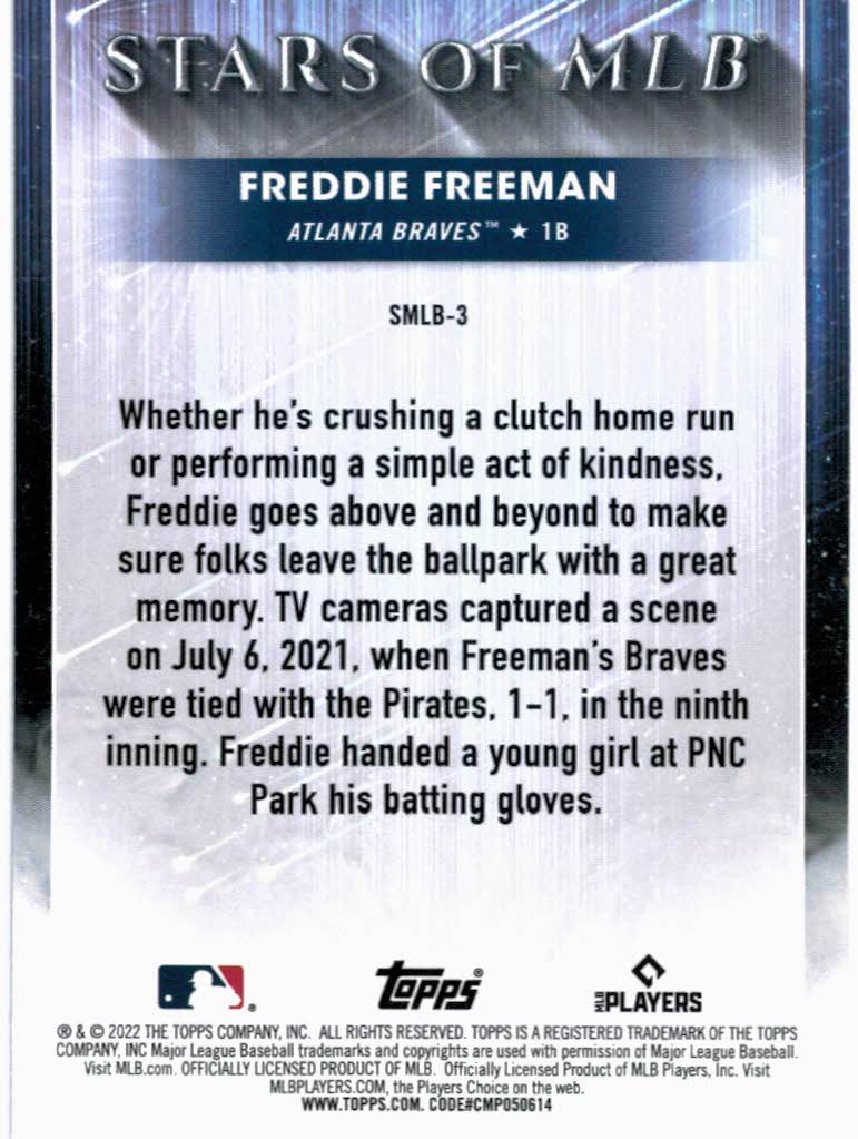 Freddie Freeman Topps Stars of MLB 2022