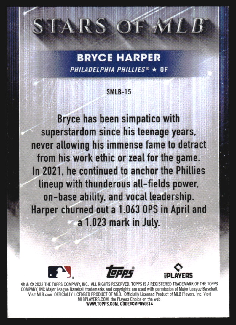 2022 Topps Stars of MLB #SMLB15 Bryce Harper
