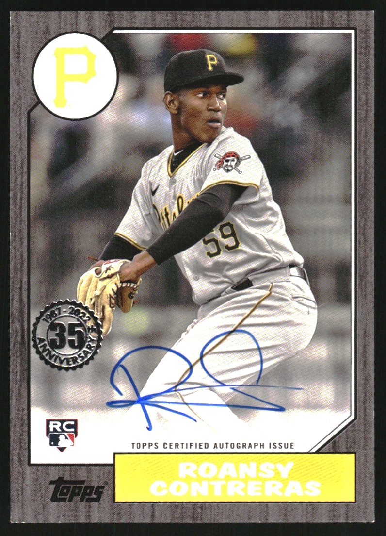 2022 Topps '87 Topps Autographs Black #87BARCO Roansy Contreras