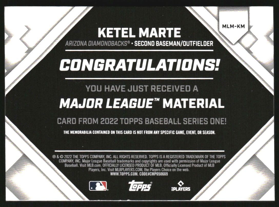 2022 Topps Major League Materials #MLMKM Ketel Marte