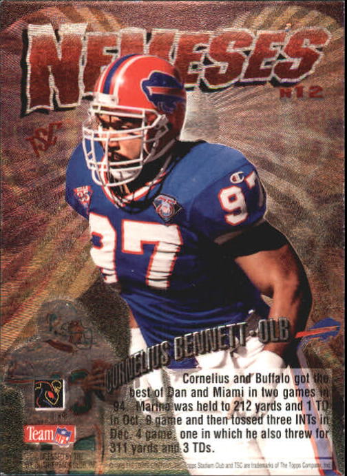 1995 Stadium Club Nemeses #N12 Dan Marino/Cornelius Bennett
