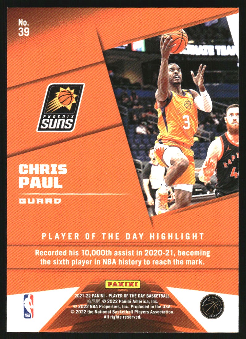 2021-22 Panini Player of the Day Kaboom #39 Chris Paul