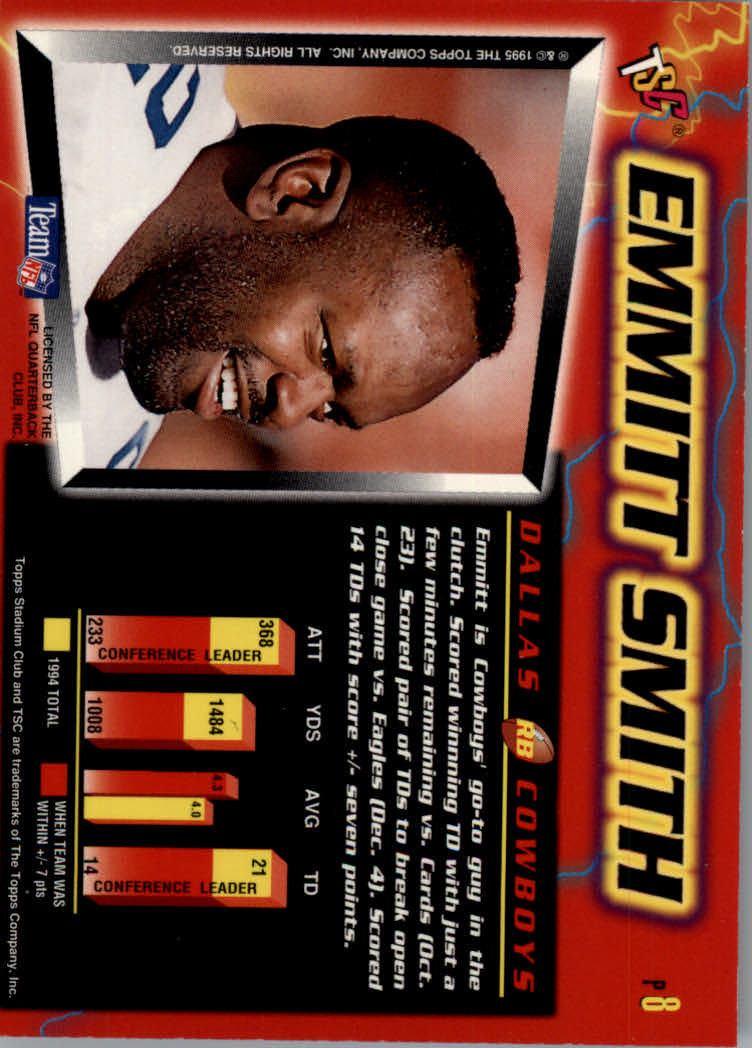 1995 Stadium Club Football "Power Surge" Insert Cards - Bild 6 von 10