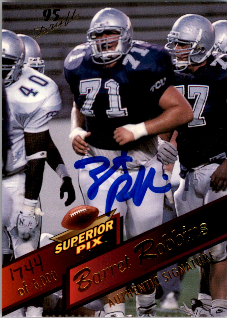 1995 Superior Pix Autographs #63 Barrett Robbins/6000