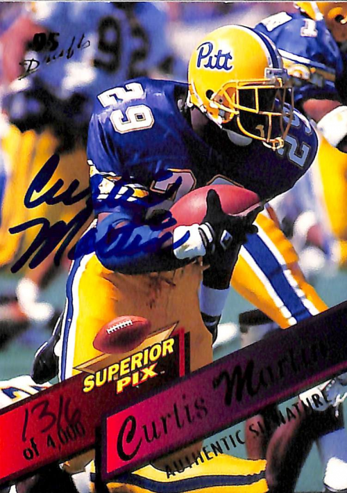 1995 Superior Pix Autographs #65 Curtis Martin/4000