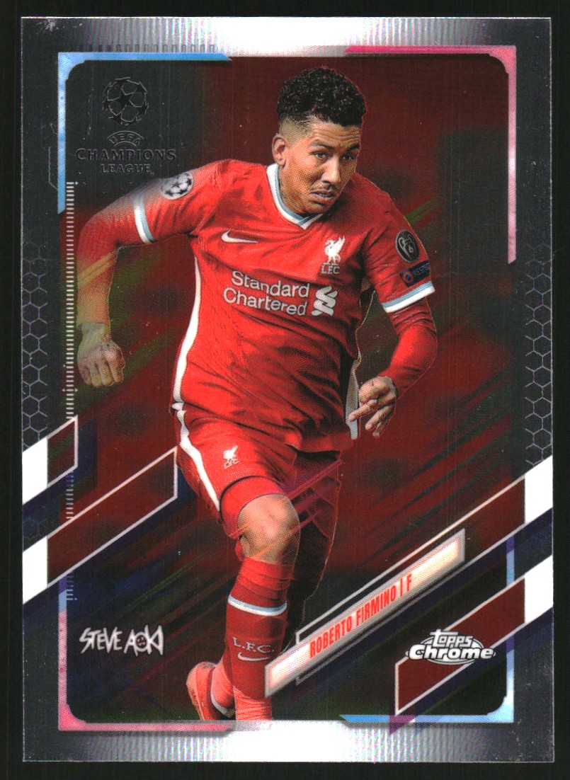 2020-21 Topps Chrome X Steve Aoki UEFA Champions League Neon Future #33 Roberto Firmino