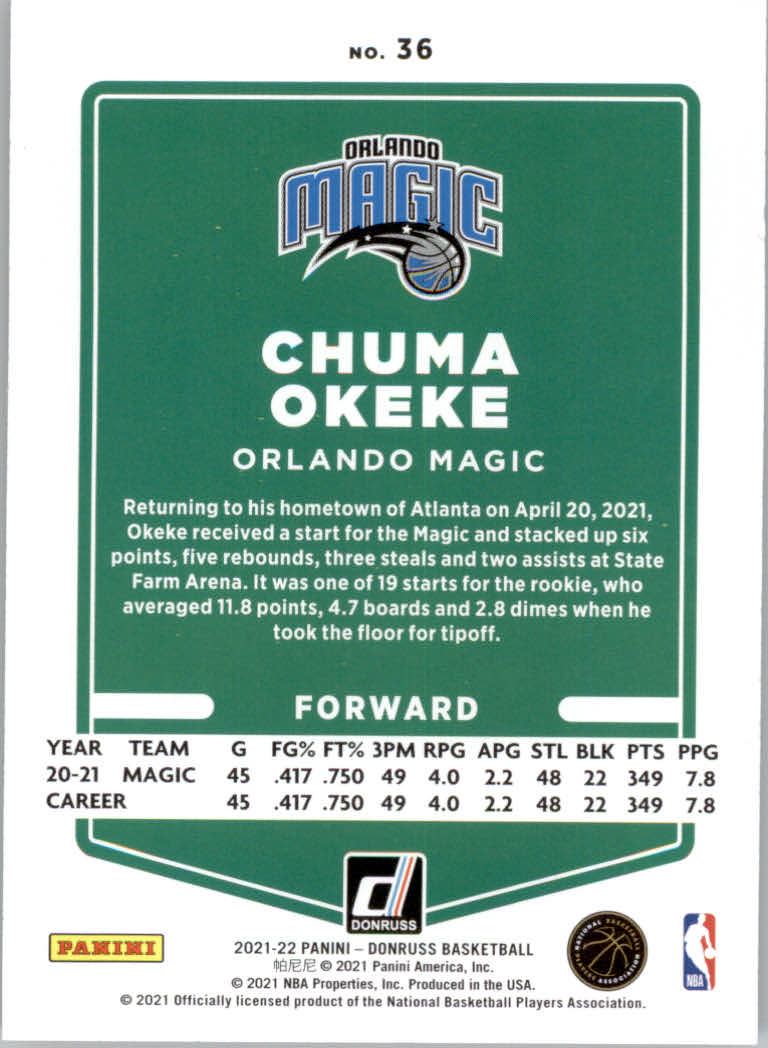 2021/2022 Donruss Basketball "Holo Orange Laser" Parallel Cards - Bild 15 von 85