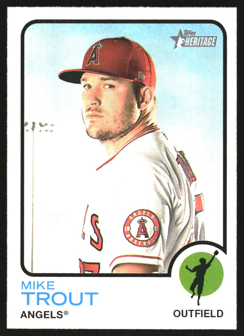 2022 Topps Heritage #100 Mike Trout NM-MT Los Angeles Angels Baseball