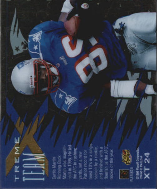 1996 Absolute Xtreme Team #24 Curtis Martin back image