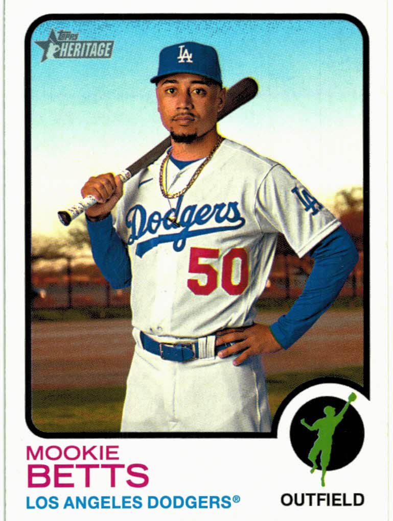 2022 Topps Heritage Player Icon Color Swap Variations 386 Mookie Betts