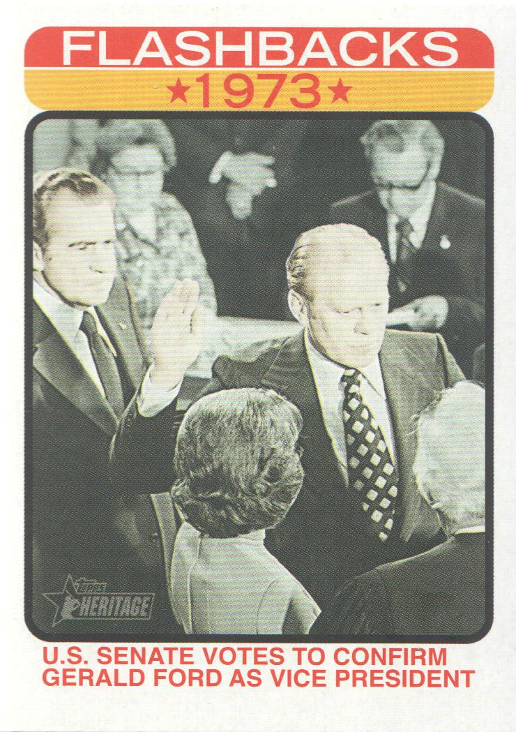 2022 Topps Heritage News Flashbacks #NF7 US Senate Votes To Confirm Gerald Ford As Vice President
