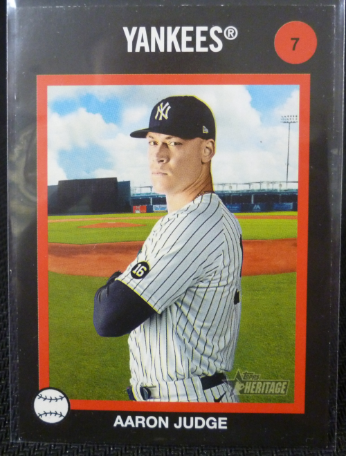 2022 Topps Heritage 73 Topps Venezuela Stamps 7 Aaron Judge