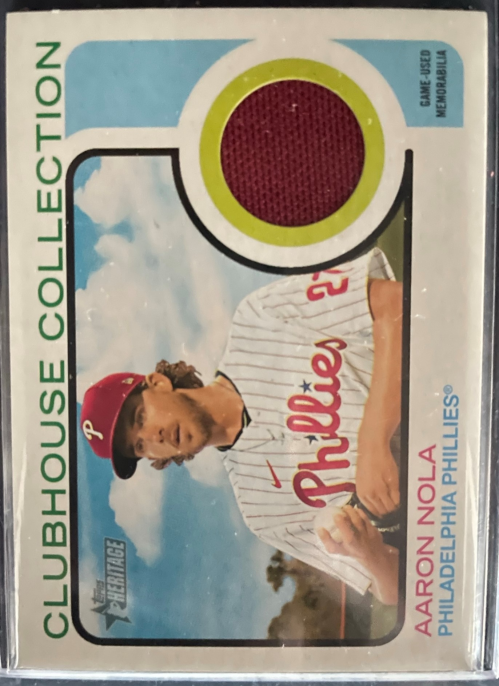 2022 Topps Heritage Clubhouse Collection Relics #CCANL Aaron Nola
