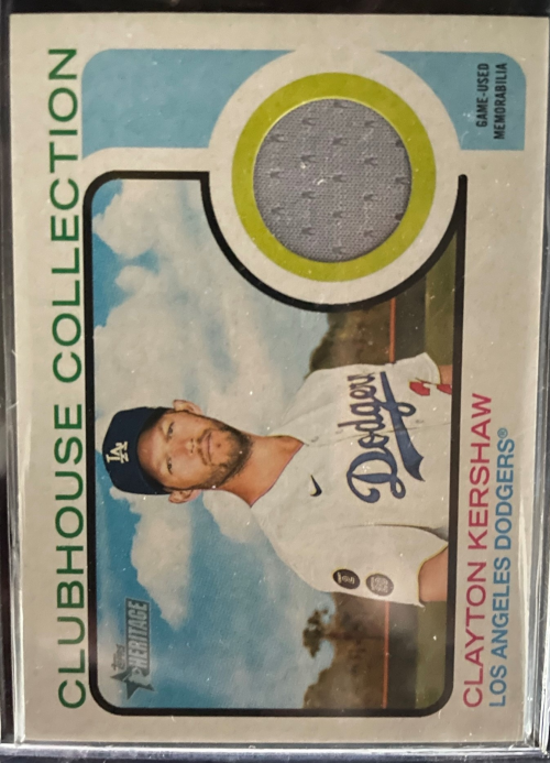 2022 Topps Heritage Clubhouse Collection Relics #CCCK Clayton Kershaw