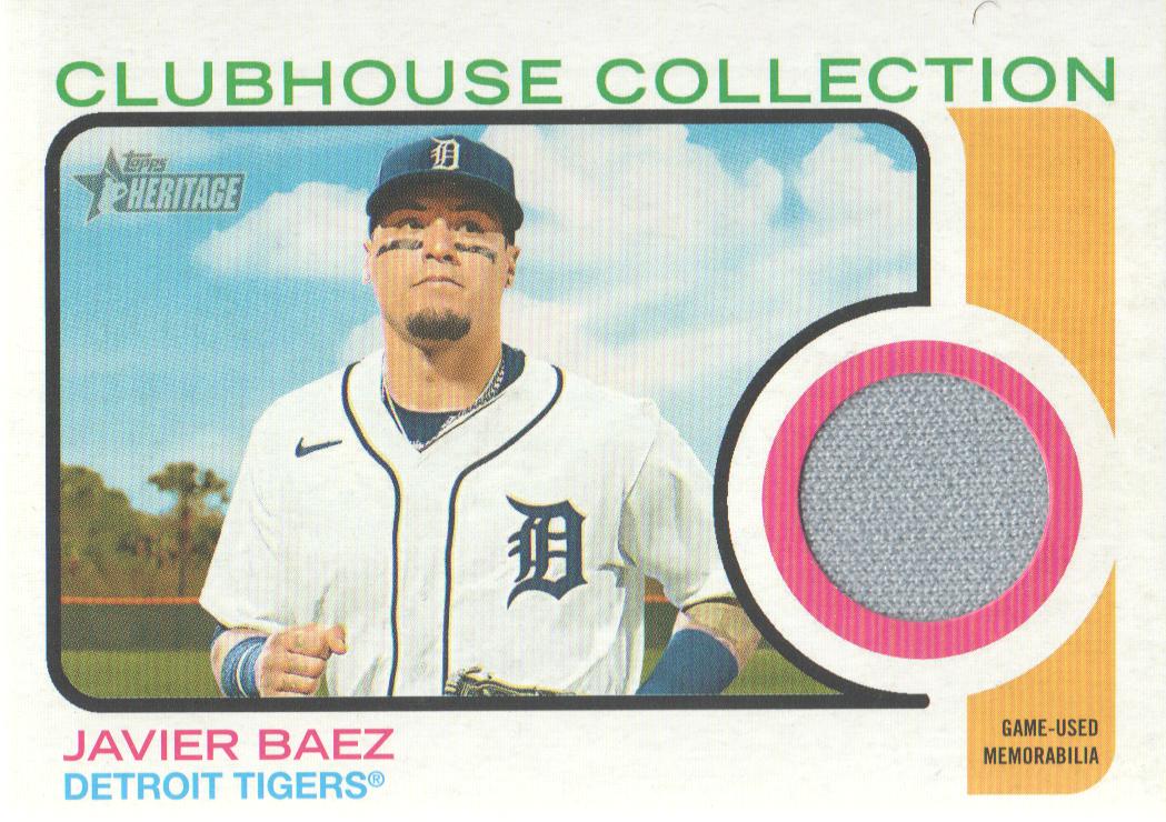 2022 Topps Heritage Clubhouse Collection Relics #CCJBZ Javier Baez