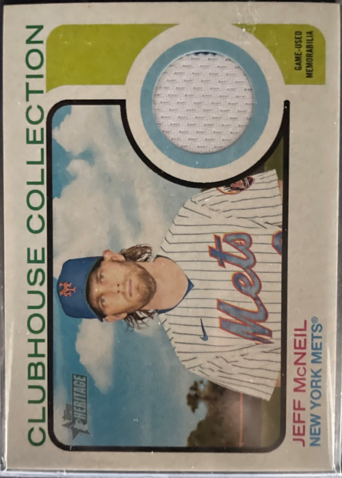 2022 Topps Heritage Clubhouse Collection Relics #CCJMC Jeff McNeil
