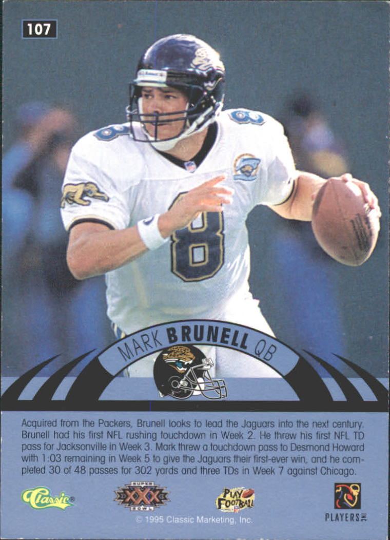 1996 Classic NFL Experience Printer's Proofs #107 Mark Brunell back image