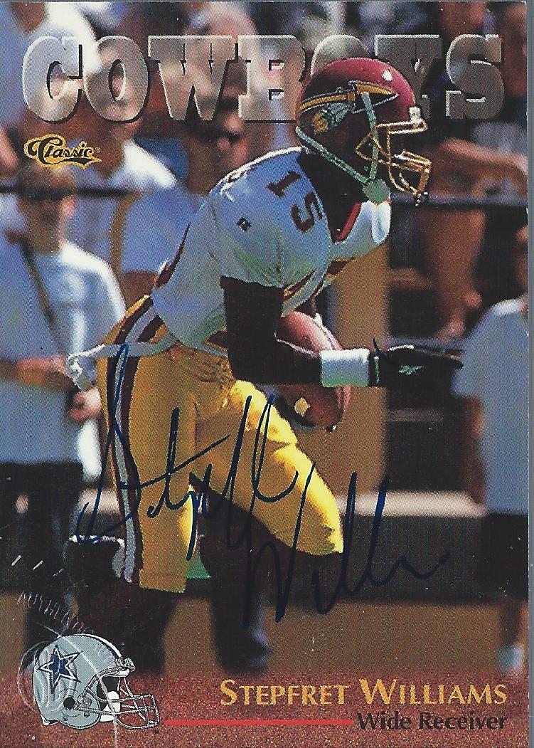 1996 Classic NFL Rookies Autographs #51 Stepfret Williams